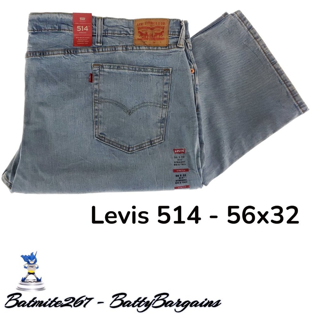 56x32 NWT LEVIS 514 Men's Jean Regular Fit NEW